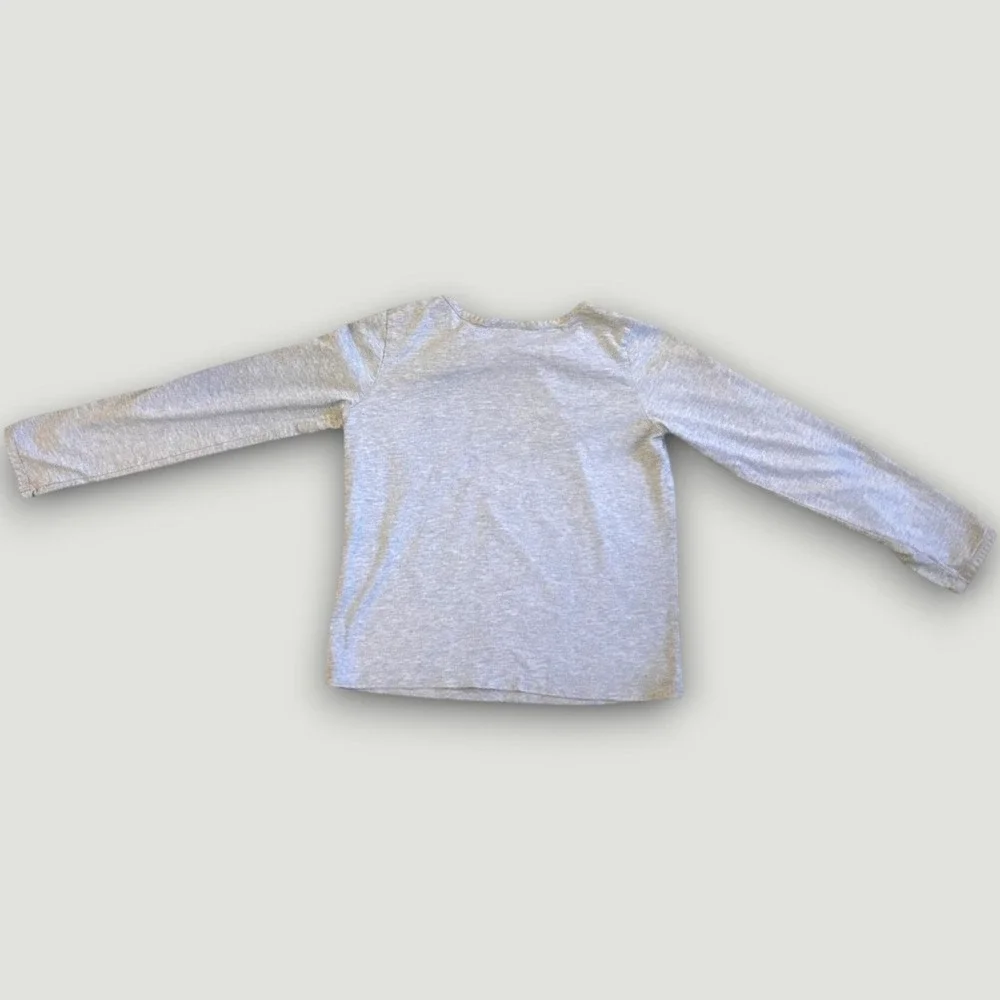 Hanna Andersson Kids Tee Size 120 Euro 6 US Gray Cotton‎ Long Sleeve  Casual